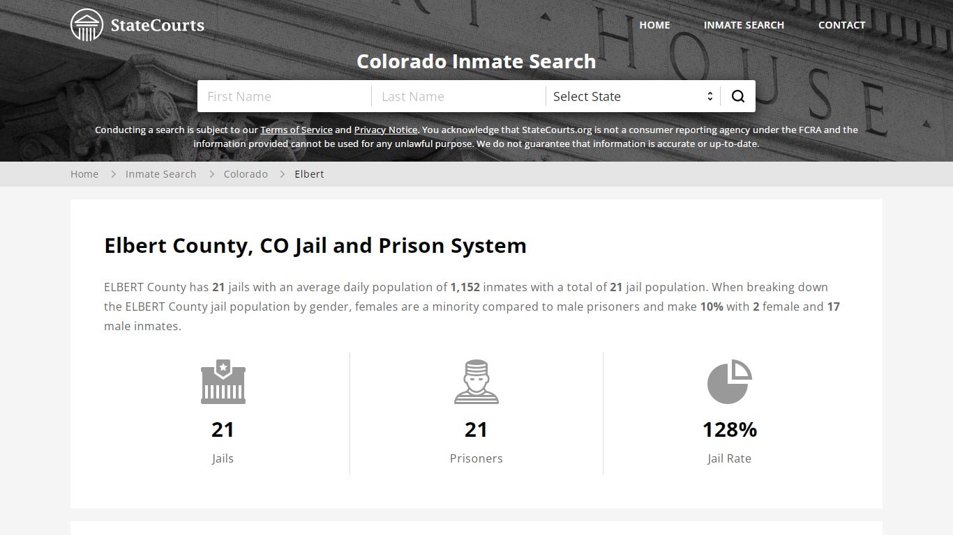 Elbert County, CO Inmate Search - StateCourts
